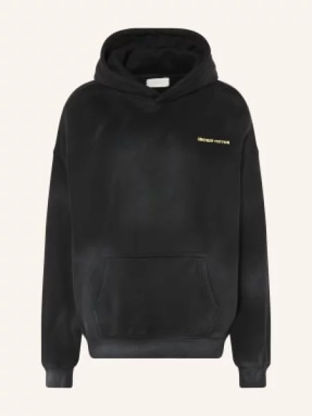 Another Cotton Lab Bluza Z Kapturem Post Pilates Washed schwarz czarna