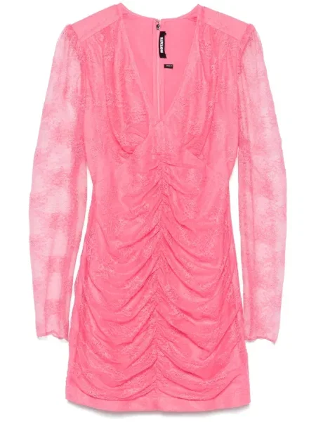 Rochie mini Rotate Birger Christensen din dantelă de costum roz