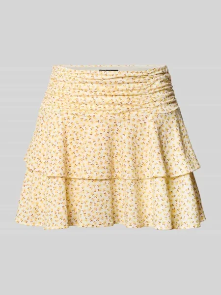 Spódnica mini w efekcie stopniowania Gina Tricot pomarańczowa