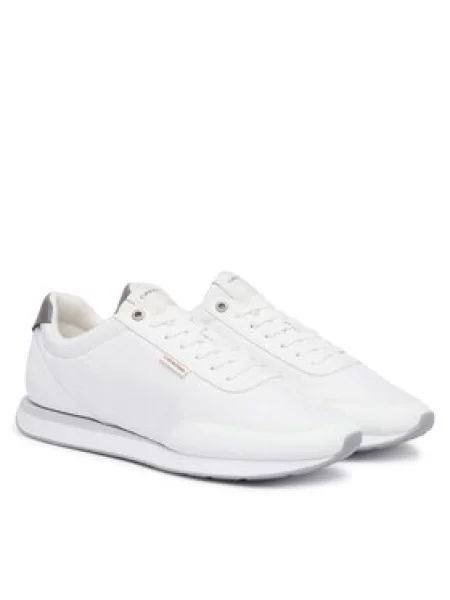 Tenisice Calvin Klein Retro Runner T Lth Aop Ny bijela