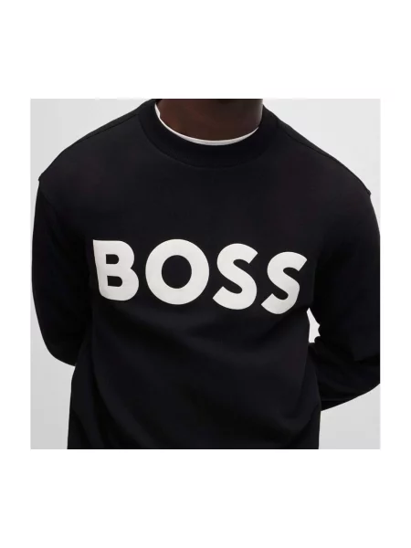 BOSS ORANGE Hanorac WeBasicCrew | Relaxed fit negru