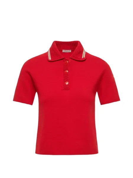 Scurt tricou polo Moncler roșu