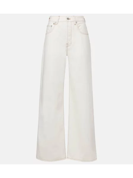 Blugi cu picior larg Jacquemus alb