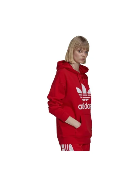 Hanorac cu glugă Adidas roșu