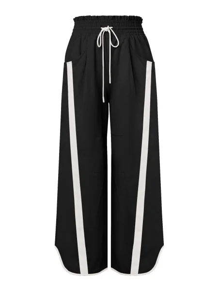 Imily Bela Pantaloni negru alb