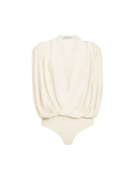 Koszulka Alaïa z kapturem beżowa