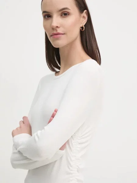 Majica z dolgimi rokavi Dkny bež