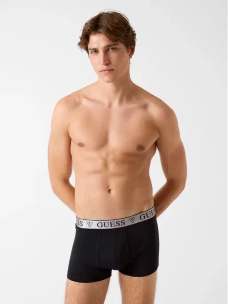 GUESS Boxer trumpikės / balta juoda
