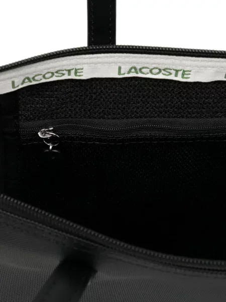 Geantă Lacoste cu broderie negru