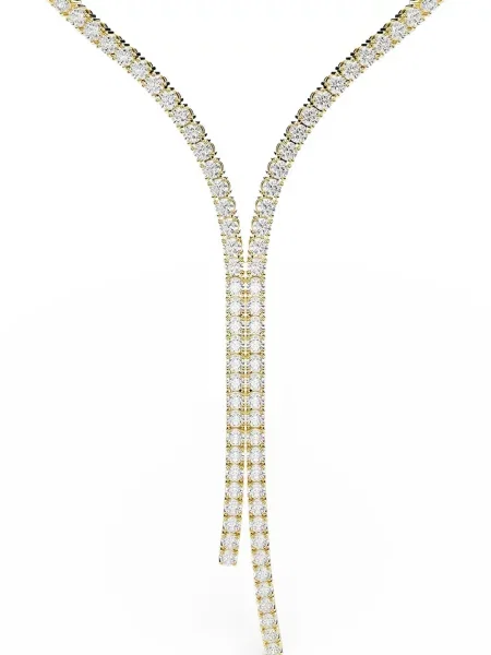 Swarovski lănțișor pentru femei placat cu aur zirconiu cubic MATRIX
