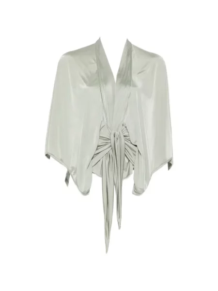 Bluzka Rick Owens Lilies bez rękawów drapowana zielona