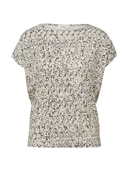 S.Oliver Tricou nisipiu / negru alb