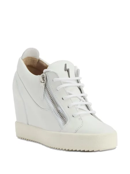 Sneakerși Giuseppe Zanotti cu pană alb