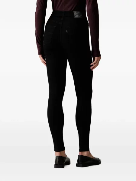 Blugi cu picior larg Levi's® din piele cu cordon cu talie înaltă albastru