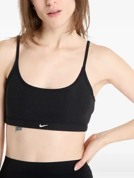Top sport Nike din fleece plisat fără mâneci alb