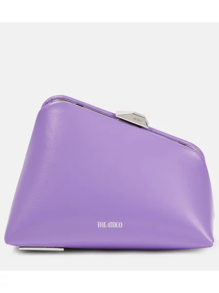 Geantă plic The Attico din piele violet