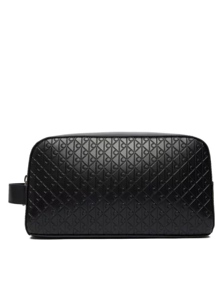 Calvin Klein Kozmetični kovček Embossed Emblem Washbag črna