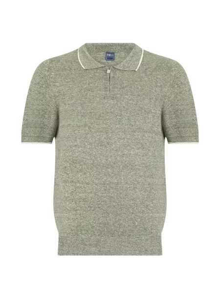 Scurt tricou polo Fedeli verde