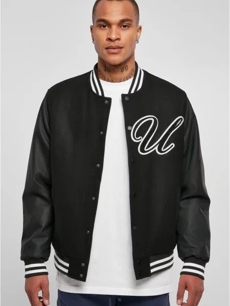 Кожено яке Urban Classics черно