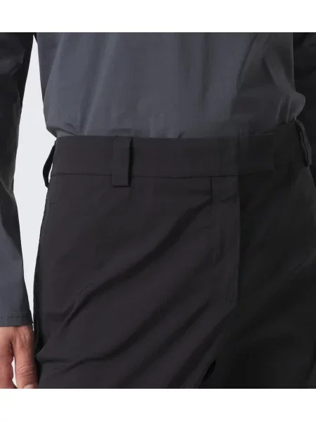 Pantaloni Miu Miu din poplin negru