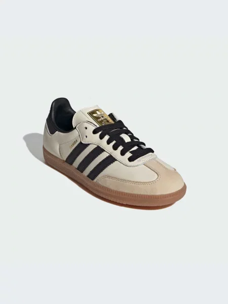 Кожаные кроссовки Adidas Samba белые