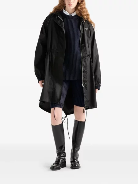 Geacă parka Prada cu glugă negru