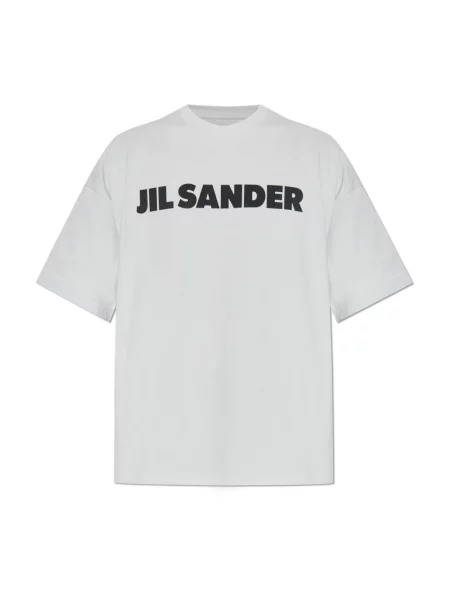 Koszulka Jil Sander z logo biała