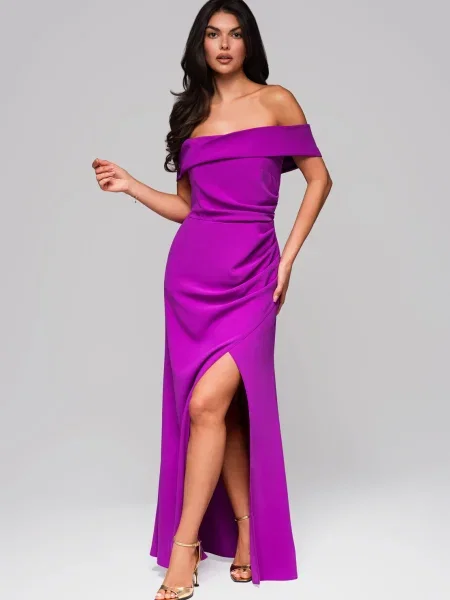 Rochie de seară Edoti de costum violet