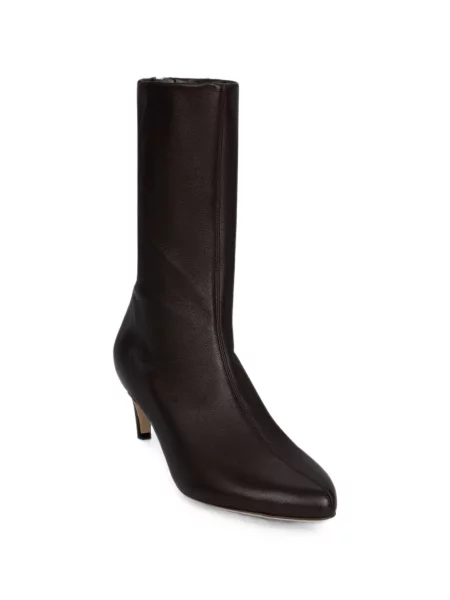 Botine Victoria Beckham din piele maro