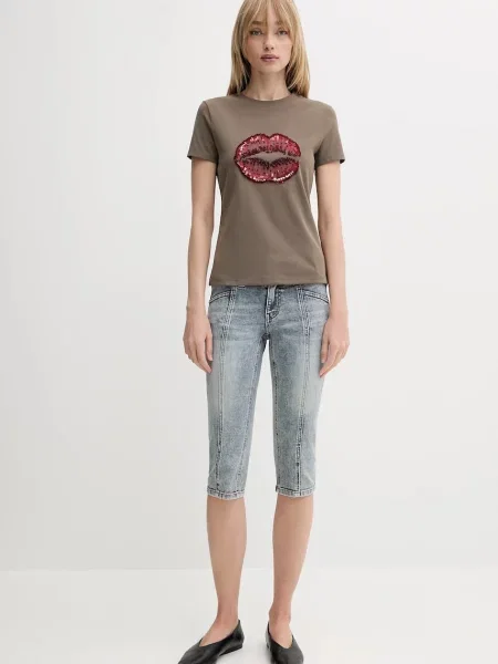 Однотонные джинсовые шорты Miss Sixty с высокой посадкой