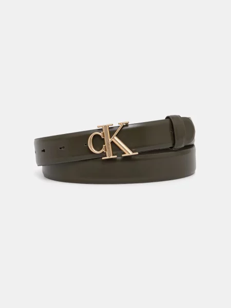 Calvin Klein curea pentru femei din piele verde