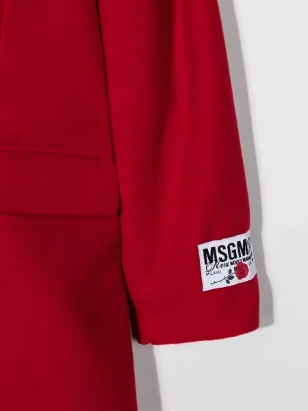 Płaszcz dziecięcy Msgm czerwony