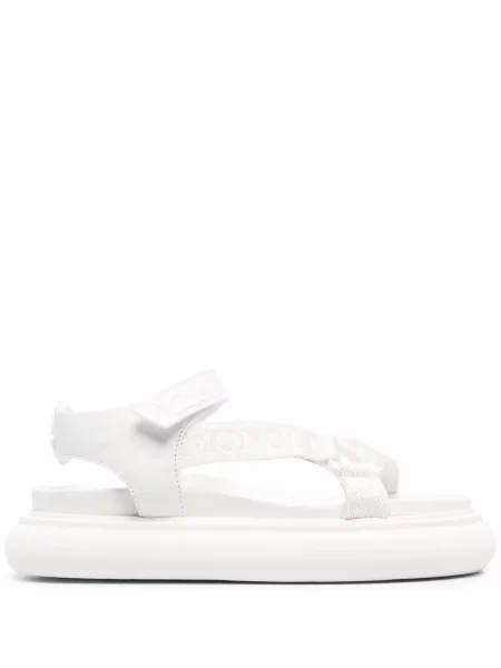 Sandale Moncler cu bretele alb