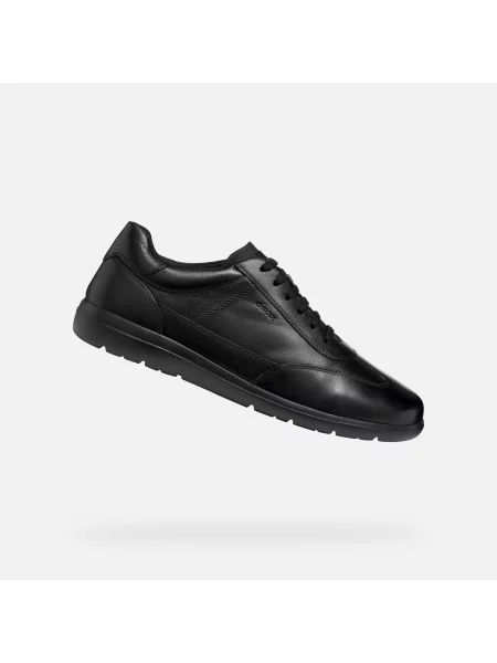 Sneakerși Geox din piele negru