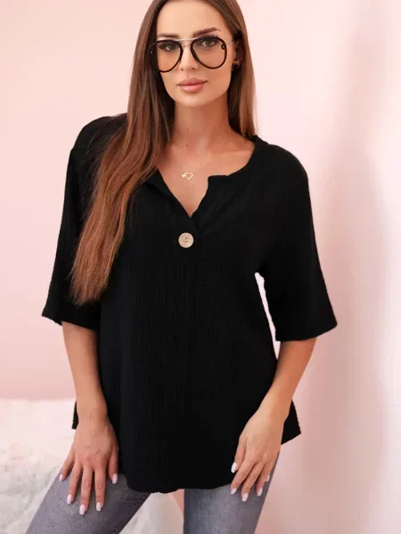 Koszula Kesi Włoski muślinowa czarna