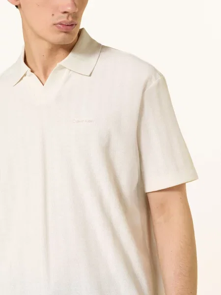 Calvin Klein Piké Polokošile Easy Fit krémová