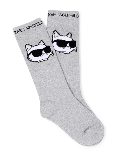 Karl Lagerfeld Detské ponožky sivá