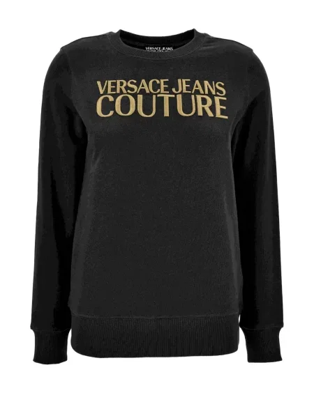 Hanorac Versace Jeans Couture cu broderie negru