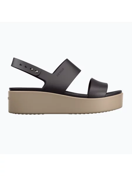 Сандалі Crocs Brooklyn Low Wedge black/mushroom чорні