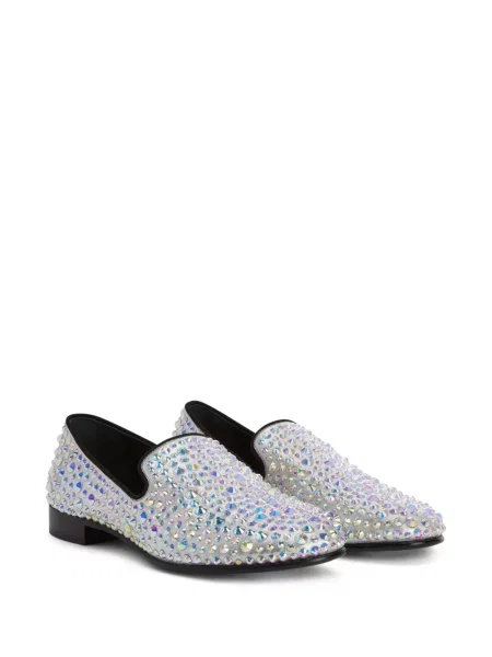 Pantofi loafer Giuseppe Zanotti de cristal argintiu