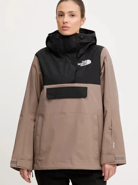 The North Face kurtka narciarska Driftview Anorak brązowy