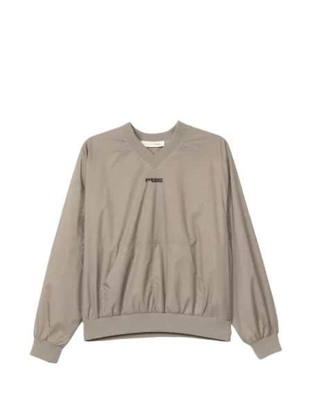 Суитчър Fear Of God Essentials с принт с V-образно деколте кафяво