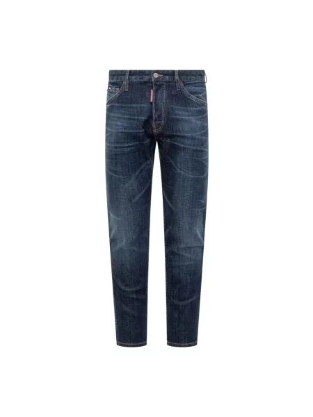 Jeansy Dsquared2 typu teddy niebieskie