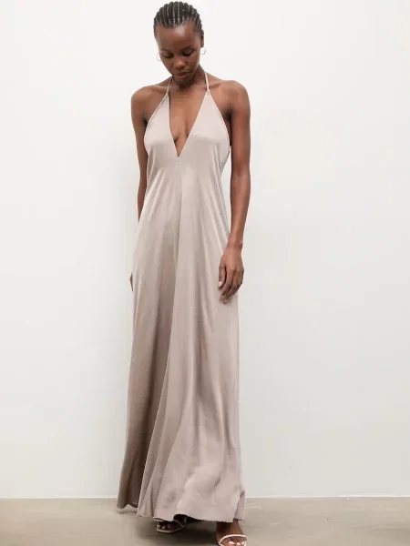 Answear.LAB sukienka z beżowa