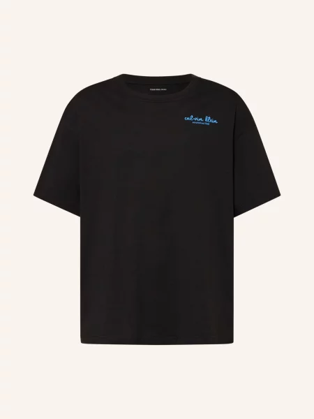 Calvin Klein Tričko černá / modrá bílá