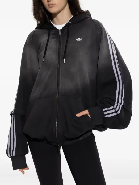 Sneakerși Adidas Superstar cu șireturi din dantelă cu dungi negru