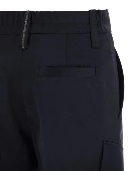 Cargo hlače Brunello Cucinelli s vezicama plava