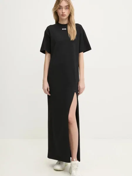 MSGM rochie maxi drept negru