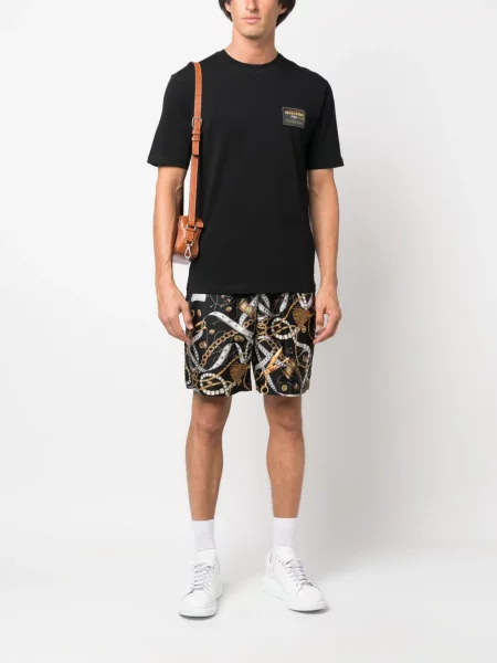 Raštuotos bermuda šortai Moschino juoda