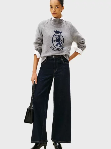 Шерстяная водолазка Tommy Hilfiger серая